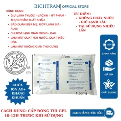 Đá khô, đá gel, túi giữ nhiệt Mỹ EXTRA COOL bảo quản sữa mẹ thực phẩm, giữ lạnh quạt điều hòa, 24h (có kiểm nghiệm)