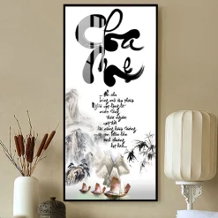 Tranh Tết - Tranh Laminate Tráng Gương - Chữ Thư Pháp 01 (Nhiều Mẫu) - Bộ 1 Tấm