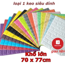 MIẾNG XỐP DÁN TƯỜNG 3D LOẠI 3 mm và 4 mm KHỔ 70X77 CÁCH ÂM CÁCH NHIỆT CHỐNG ẨM
