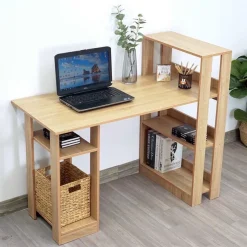 [ SIÊU SALE ] Bàn Làm Việc Gỗ - Bàn Học Gỗ Phối Kệ Sách Đa Năng Nội Thất Lắp Ráp 40x100