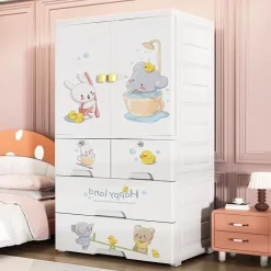 ⭐COD tủ đựng đồ cho bé⭐70cm tủ đựng quần áo cho bé Hình ảnh hoạt hình tủ quần áo nhựa cho bé Vững chắc Tủ Nhựa Đựng Quần Áo
