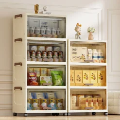 ⭐COD tủ gấp gọn đa năng⭐48-58cm tủ đa năng gấp gọn Vững chắc tủ nhựa gấp gọn kệ để đồ nhà bếp tủ quần áo gấp gọn