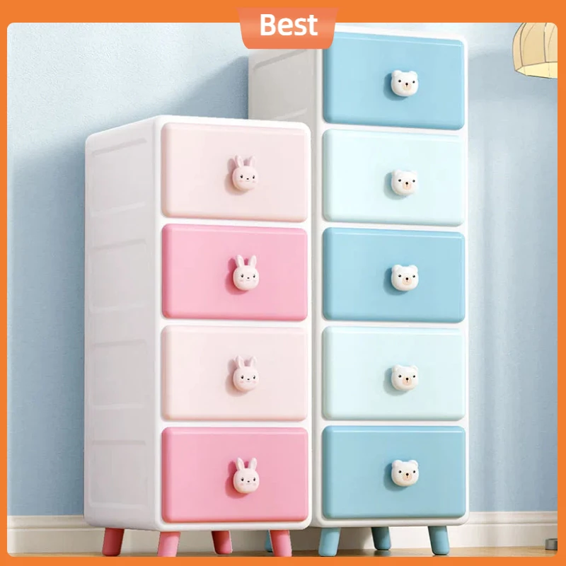 【tủ đựng đồ cho bé】Hồng/Màu xanh tủ nhựa cho bé 35cm tủ đồ nhựa Nhiều tầng tủ quần áo nhựa