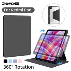 360° Ốp Xoay Có Giá Đỡ Bút Chì Cho Xiaomi Pad 6 Redmi Pad 2 SE 12.1inch 11 6s Pro 12.4 inch Pad 7 / 7 Pro 11.2 Năm 2024 POCO Pad 12.1 Vỏ Da Đứng Máy Tính Bảng