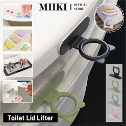 Nắp Bồn Cầu Nâng Tủ Bếp Tay Nắm Cửa Bao Nâng Chống Bẩn Tay Cầm Ghế Silicon Dễ Thương Bồn Cầu Nút