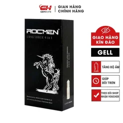 Bao cao su Cá Ngựa ROCMEN 4 IN 1 Đen Hộp 12 Chiếc GEMHOME