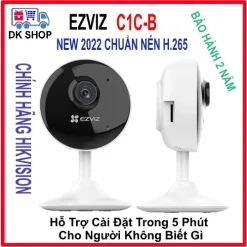 Camera Wifi Ezviz C1C-B | H1C 2MP 1080P - Trong Nhà - Đàm Thoại 2 Chiều - Chuẩn Nén H265 - Cố Định Nhỏ Gọn - Đế Nam Châm