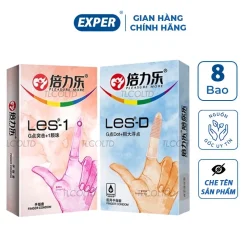Bao cao su ngón tay Pleasure More, bao ngón tay cao su siêu mỏng, bcs ngón tay 1 hộp 8 cái