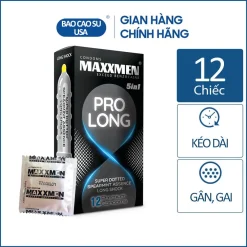 Bao cao su cao cấp Maxxmen Prolong 5in1 kéo dài thời gian quan hệ, gai nổi lớn