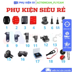 Bộ phụ kiện Actioncam tổng hợp Gopro, Insta360 Ace Pro, Osmo action