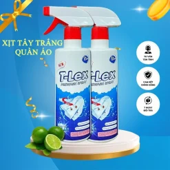 Chai Tẩy Trắng Quần Áo T-LEX 500ml, Tẩy Mốc, Ố Vàng, Không Phai Màu - Dùng Cả Vải Trắng, Màu Chính Hãng.