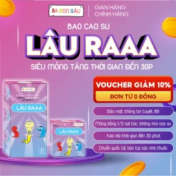 Bao Cao Su BA CON SÂU LÂU RAAA kéo dài thời gian hơn 30p, siêu mỏng, ôm khít