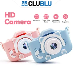 -CLUBLU- Máy Ảnh Kỹ Thuật Số Mini Mèo Camera-007 Cute Có Thể Sạc Lại Chống Sốc Cao Cấp Cho Bé