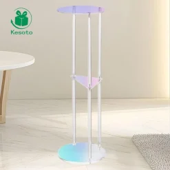 Acrylic Bên Bàn Ngủ Đứng Đầu Giường Bàn Văn Phòng Tròn 3 Tầng Dễ Dàng Lắp Ráp Sofa Nhiều Màu Sắc Nhà Hiện Đại Hành Lang Bàn Uống