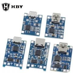 Type-c / Micro / Mini USB 5V 1A 18650 TP4056 Mô-đun sạc pin Lithium Bảng sạc có bảo vệ Chức năng kép 1A Li-ion