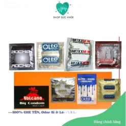 Combo bao cao su gai cao cấp cho gia đình hộp 12 chiếc tặng Gel, tăng cường khoái cảm, trải nghiệm 6 HÃNG bao cao su