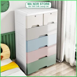 Tủ nhựa cho bé 4/5/6 tầng chia ngăn, Giá để đồ bỉm sữa cho bé, Tủ quần áo trẻ em có bánh xe tiện lợi (Chiều rộng 58CM)