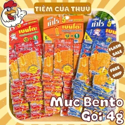 Mực Bento Gói 4G Snack Mực Bento Thái Lan Đủ 3 Vị Mực Bento Siêu Cay (Lẻ 1 Gói),