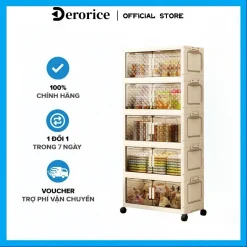 【Rộng 50/60】Derorice Tủ nhựa nhiều tầng, tủ quần áo trẻ em phòng ngủ gia đình,có 4 tầng, 5 tầng, 6 tầng cho bạn lựa chọn