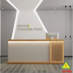 Bàn thu ngân, bàn lễ tân, bàn tính tiền bằng gỗ MDF QTT505 - NỘI THẤT LẮP RÁP VIENDONGADV