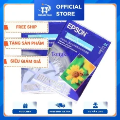 Giấy in ảnh 1 mặt hoa cúc epson khổ A4-A5-A6( hàng chuẩn Kim Mai)( 20 tờ/ tập)
