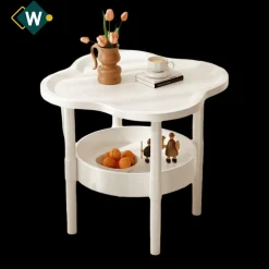 Bàn cuối WAPKTY, Bàn hai lớp 40 * 40CM, Trang trí hiện đại Dễ dàng lắp ráp với bàn đầu giường lưu trữ cho phòng khách