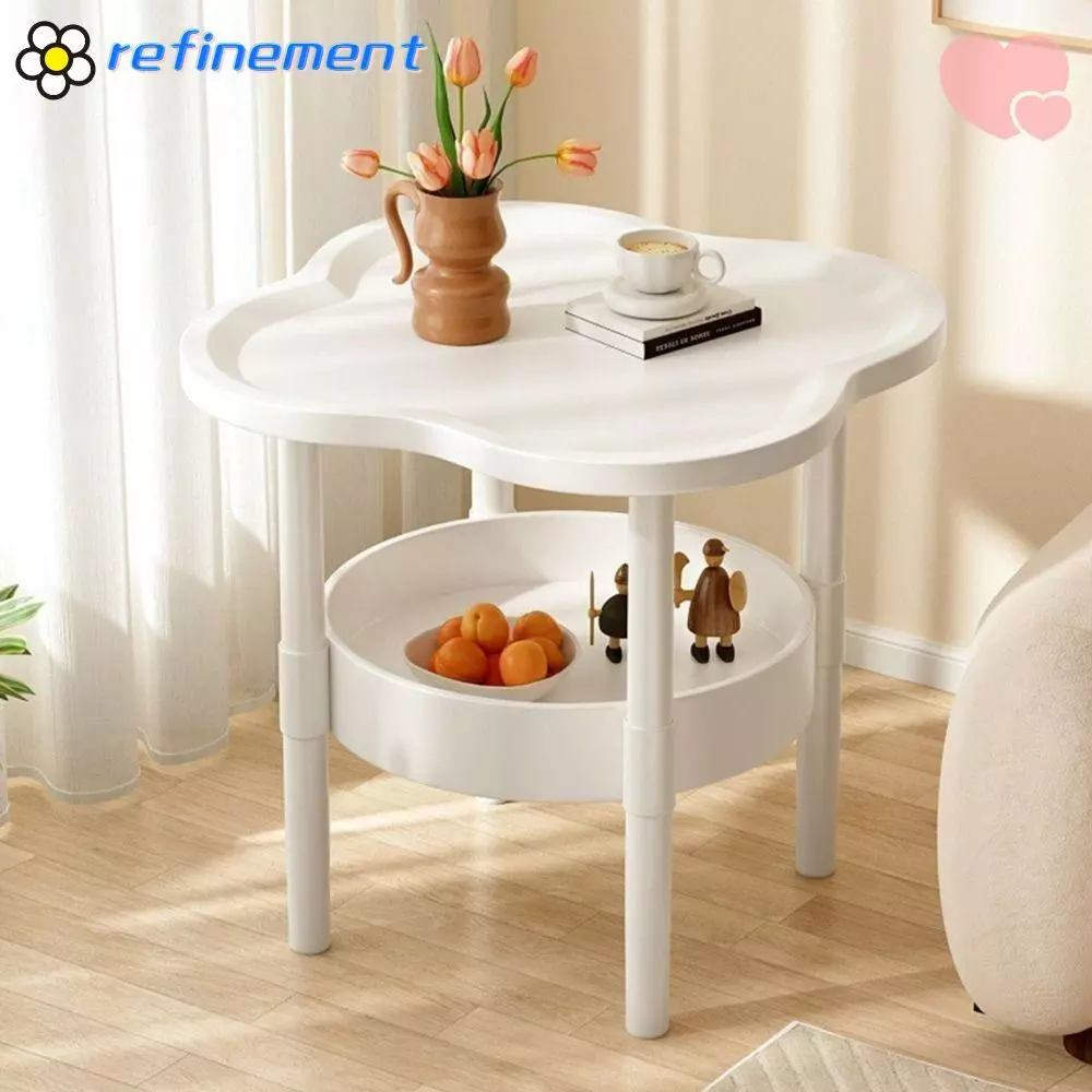 Bàn cuối REFINEMENT, Bàn bên Samll 40 * 40CM, Trang trí hai lớp hợp thời trang Dễ lắp ráp Bàn đầu giường cho phòng khách