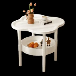 Bàn cuối URKIBESOTA, Bàn bên bằng nhựa 40 * 40CM, Samll hiện đại Dễ dàng lắp ráp với bàn đầu giường lưu trữ cho phòng khách