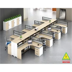 Bàn Làm Việc Gỗ MDF Hiện Đại, Bàn văn phòng, Bàn nhân viên BNV506 - NỘI THẤT LẮP RÁP VIENDONGADV