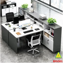 Bàn Làm Việc Gỗ MDF Hiện Đại, Bàn văn phòng, Bàn nhân viên BNV501 - NỘI THẤT LẮP RÁP VIENDONGADV