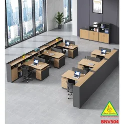 Bàn Làm Việc Gỗ MDF Hiện Đại, Bàn văn phòng, Bàn nhân viên BNV504 - NỘI THẤT LẮP RÁP VIENDONGADV