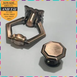 Núm tủ bát giác giả cổ lắp tủ bếp, ngăn kéo tủ, tủ gỗ, tủ nhựa, củ mdf