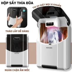 Máy Khử Trùng Đũa Thìa Có Tia UV Diệt Khuẩn Thông Minh, Ngăn Côn Trùng Nấm Mốc Bảo Vệ Sức Khỏe 2023