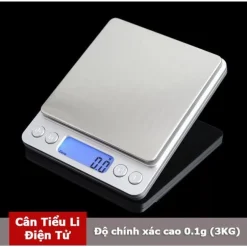 Cân điện tử Cân tiểu li điện tử trang sức, nhà bếp độ chính xác cao 0.1g - 3000g + Tặng 2 PIN - C2