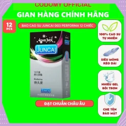 Bao cao su JUNCAI Performa kéo dài thời gian hộp 10 bao size 52mm