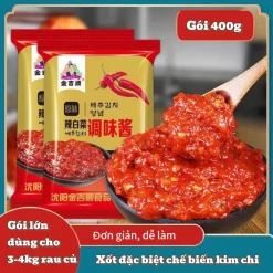 Xốt làm kim chi rau củ. Gia vị muối kim chi hoàn chỉnh. Gói lớn tiết kiệm 400g