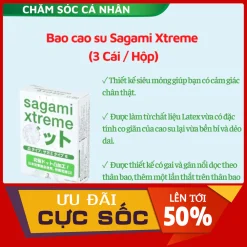 Bao cao su Sagami Xtreme bao cao su có gai, bao cao su siêu mỏng ,kéo dài thời gian (3 Cái / Hộp)