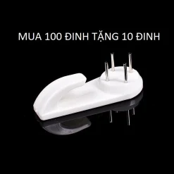 Combo 10 Đinh 4 chân Treo Tường Đinh Đỡ Tranh Treo Khung Ảnh Treo Đồ Không Cần Khoan Tường (MUA 100 TẶNG 10)