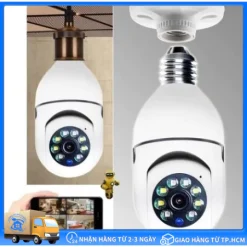 Camera Wifi ngoài trời 8 LED Đuôi Bóng Đèn Xoay 360 Độ 3.0Mps - 1080P