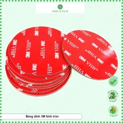 Miếng dán 3M 2 mặt hình tròn 2cm 2,5cm 3cm siêu bám dính băng keo 3m gắn gopro cam hành trình đồ gia dụng VBH-3MTRON