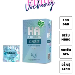 Bao Cao Su HA bule Ultra Thin hộp 100 cái,nội địa Trung Quốc.Bao cao su gia đình,nhà nghỉ, khách sạn,nhiều gel
