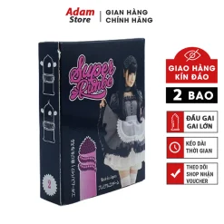 Bao cao su đầu gai chôm chôm SUPER RUNBO 2S, bao cao su có gai lớn trơn công nghệ Nhật Bản