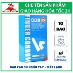 Bao cao su đeo ngón tay (Finger) Bạc hà mát lạnh - Bao cao su Nữ - Hộp 10 cái