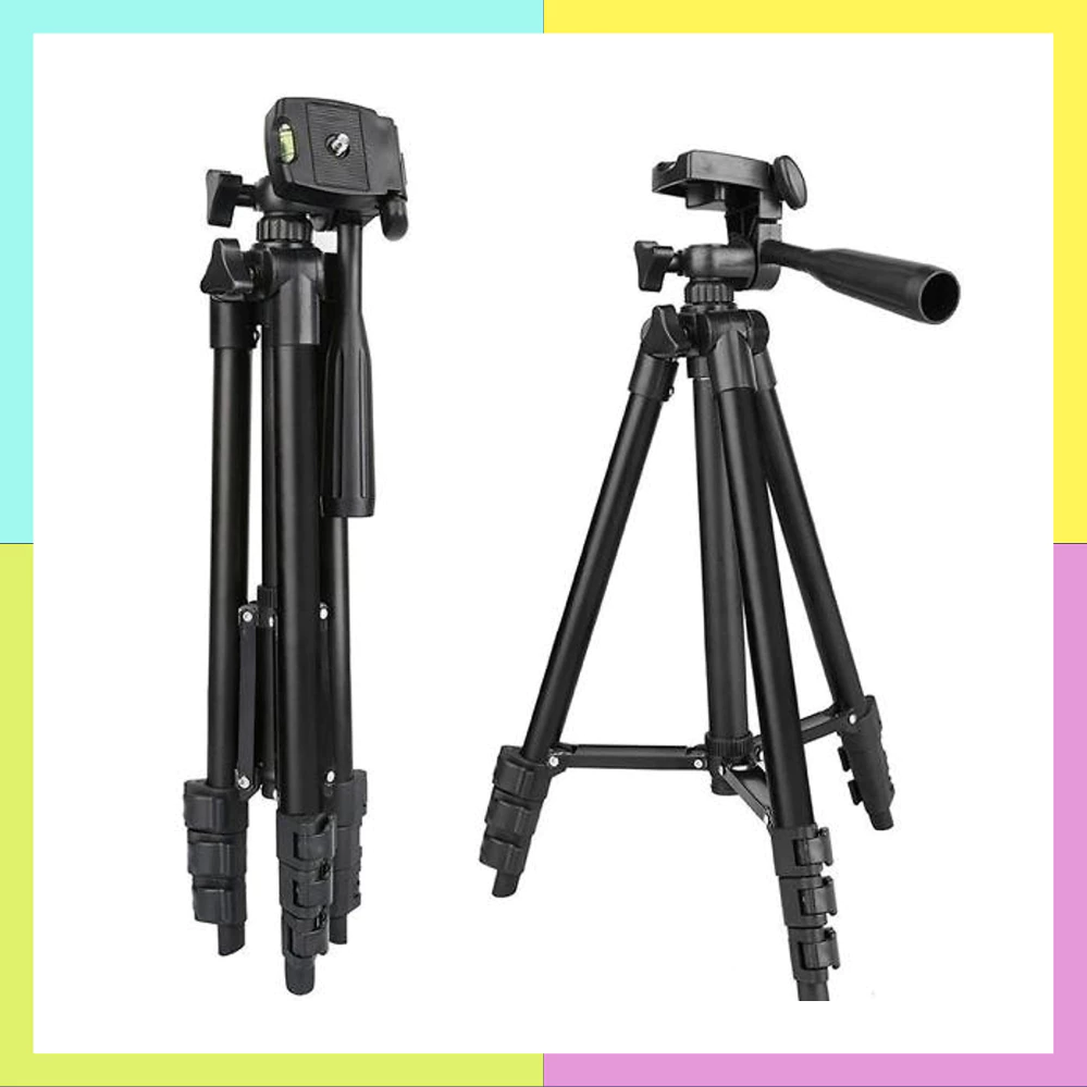 Combo Gậy Chụp Hình Tripod 3 Chân Thân Nhôm TF 3120 Cho Điện Thoại, Máy Ảnh