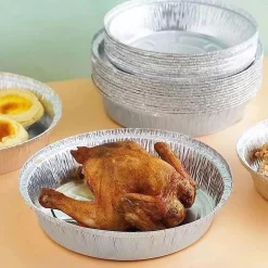 (siêu rẻ)Combo 30 Chiếc Bát bạc nồi chiên không dầu size 22cm,tái sử dụng nhiều lần,khay bạc chịu nhiệt