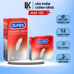 Bao cao su kéo dài thời gian durex fetherlite siêu mỏng hộp 12 chiêc