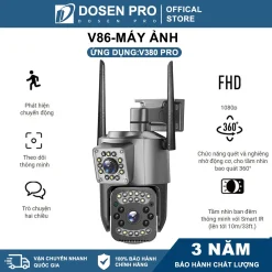 DOSEN PRO camera 360 Trong nhà và ngoài trời an ninh IP ống kính kép HD 1080P Ứng dụng V380 Pro