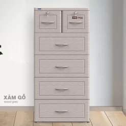 [HÀNG CÓ SẴN]-Tủ nhựa cao cấp vân gỗ TABI - MINA 5 tầng - Chính hãng Nhựa Duy Tân - GIAO HỎA TỐC TRONG NGÀY