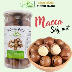 Hạt Macca nứt vỏ Organic Daklak giòn tan không hôi dầu kèm tách vỏ hũ 250g,500g. Từ nông sản Annut