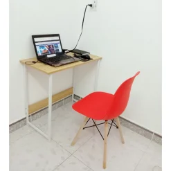 [CÓ HOẢ TỐC HCM size 80] Bàn làm việc BUN,chân sắt mặt gỗ (full phụ kiện lắp ráp, Không kèm ghế)